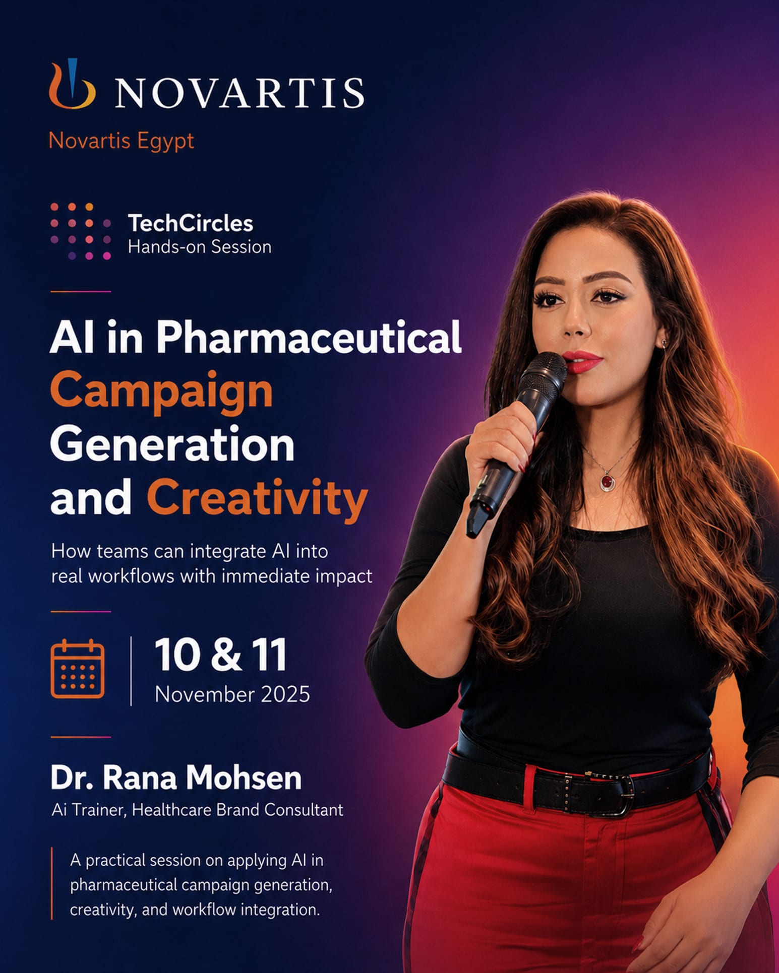 Dr. Rana Mohsen – AI Training, Novartis Pharmaceuticals Egypt
