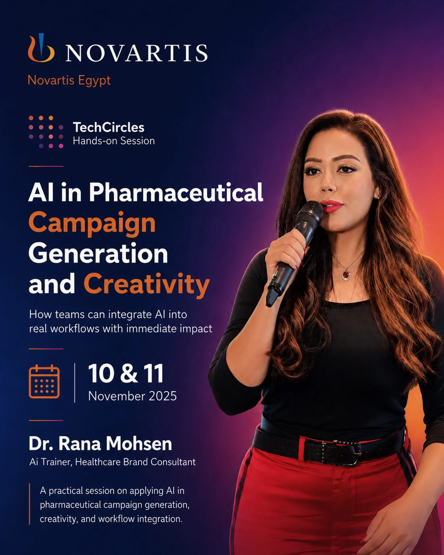 Dr. Rana Mohsen – AI Training, Novartis Pharmaceuticals Egypt